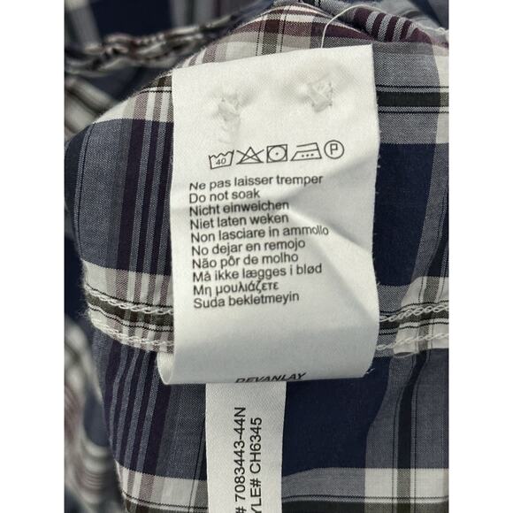 Lacoste Mens Size 44 Multicolor Plaid Button Down Shirt Preppy Money Golf EUC - Picture 5 of 10